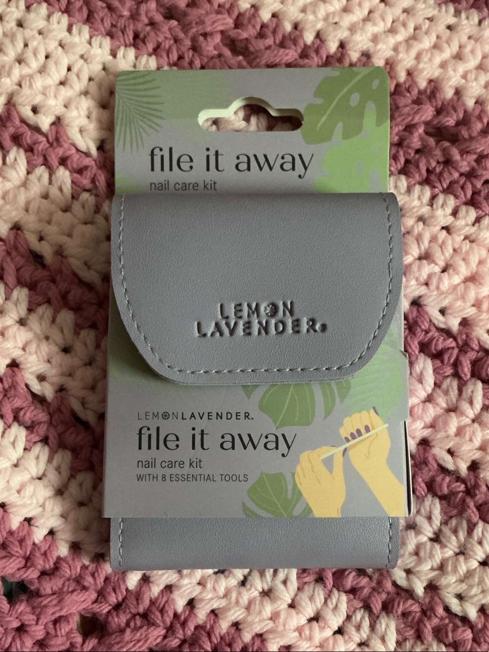 Lemon Lavender "File It Away" Nail Care Kit - Light Purple 8 pieces